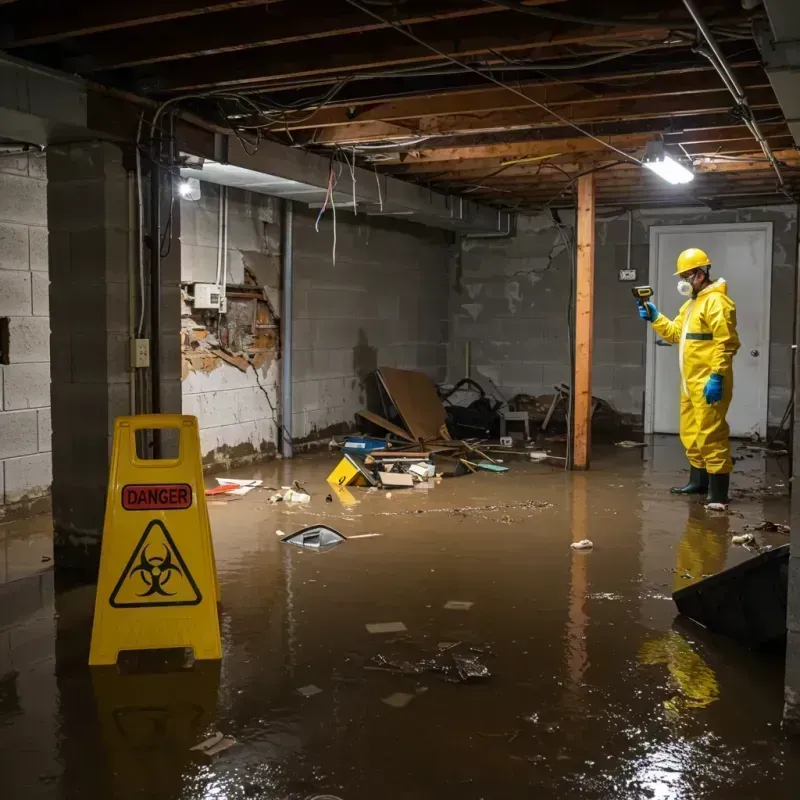 Flooded Basement Electrical Hazard in Minnehaha County, SD Property