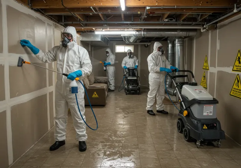 Basement Moisture Removal and Structural Drying process in Minnehaha County, SD